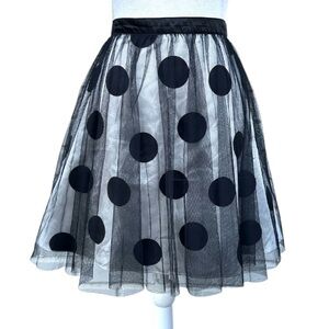 Fairycore polkadot tulle overlay miniskirt M Jr 11